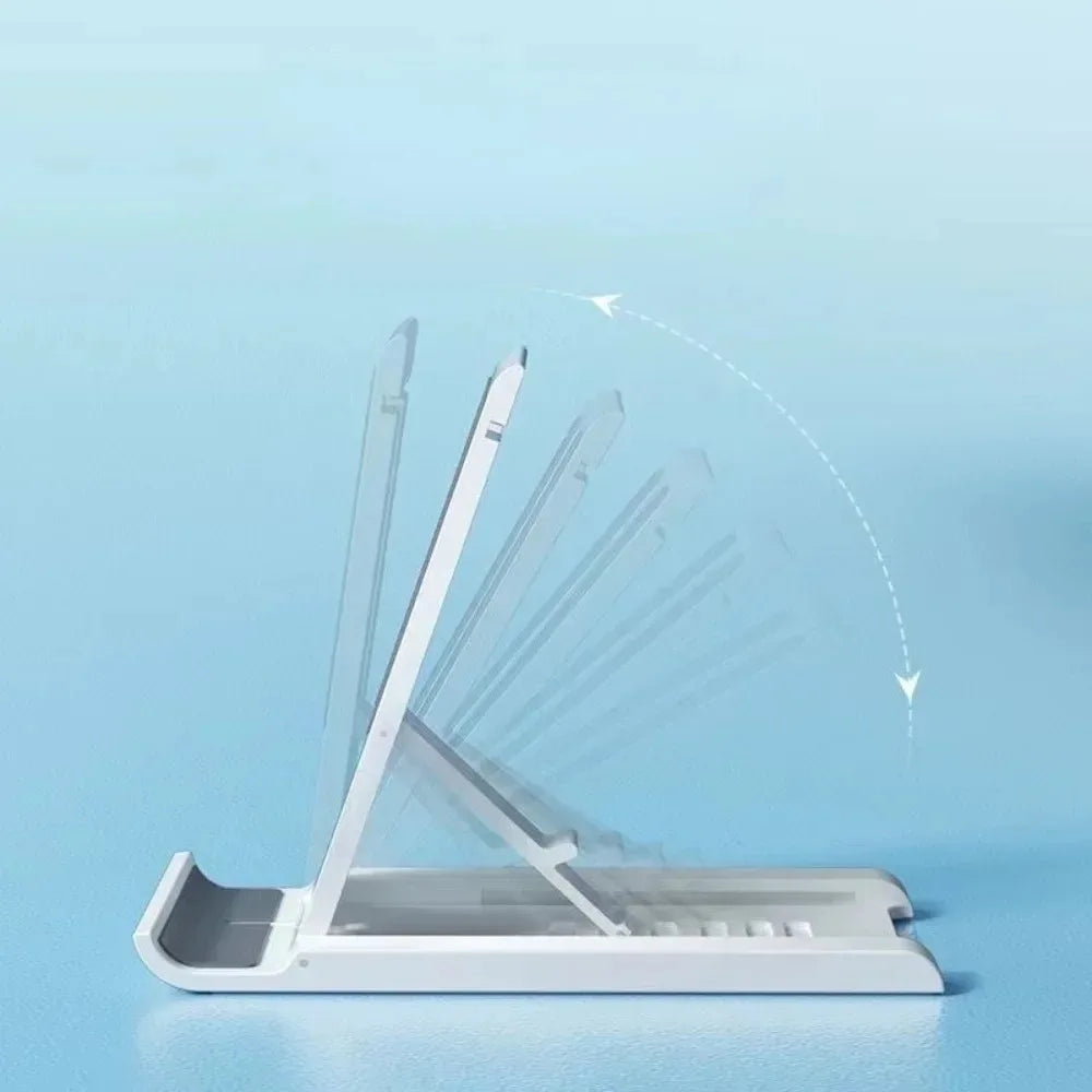 Portable phone stand, adjustable desktop stand, multifunctional foldable universal phone and tablet stand