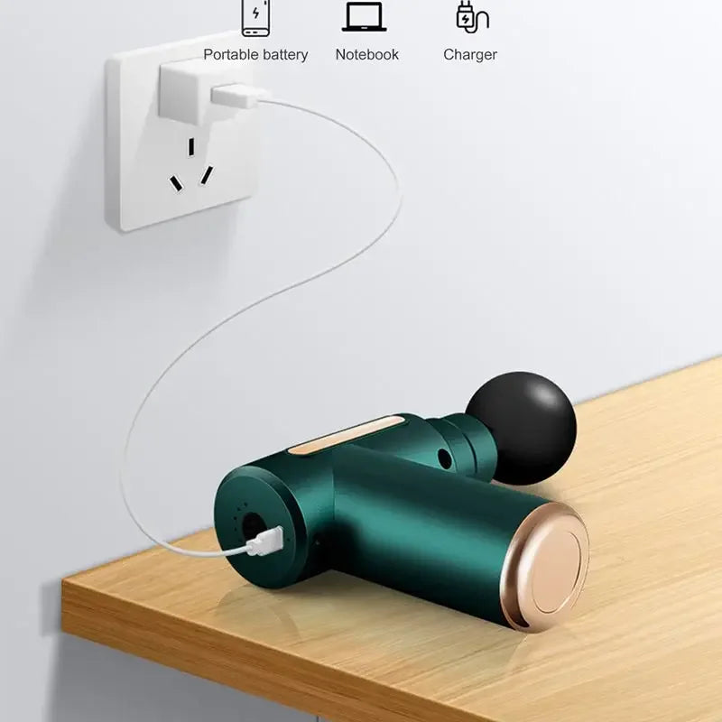 Fascial Massage Gun Electric Percussion Pistol Massager Body Neck Back Deep Tissue Muscle Relaxation Fitness Tool For Shoulder