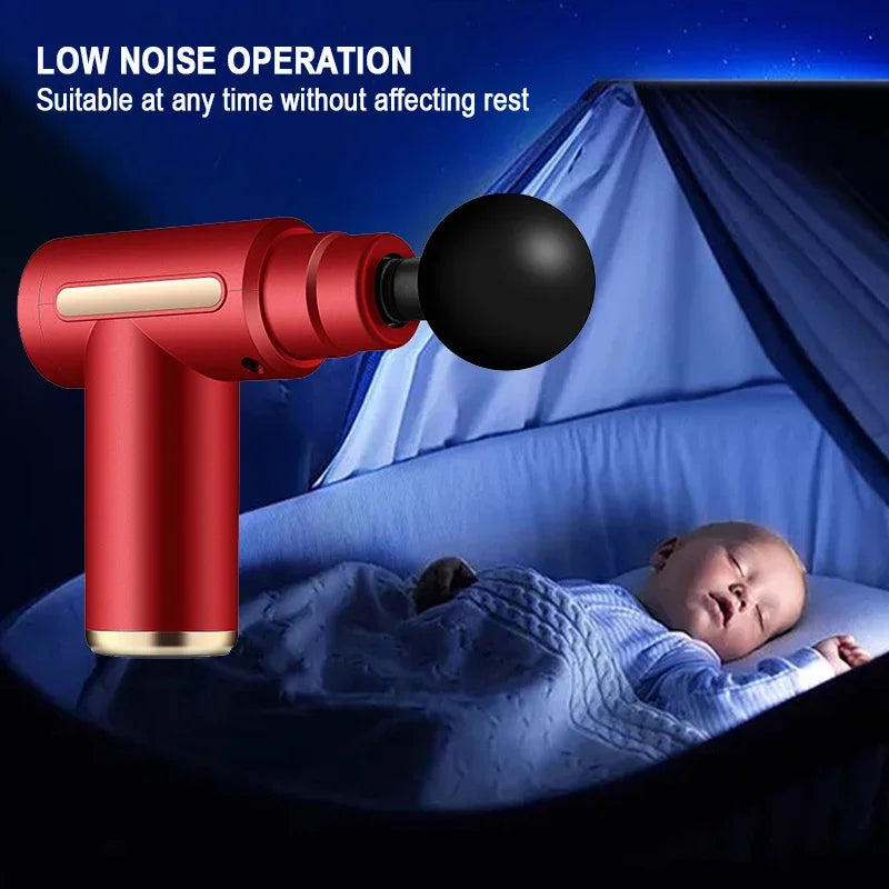 Fascial Massage Gun Electric Percussion Pistol Massager Body Neck Back Deep Tissue Muscle Relaxation Fitness Tool For Shoulder